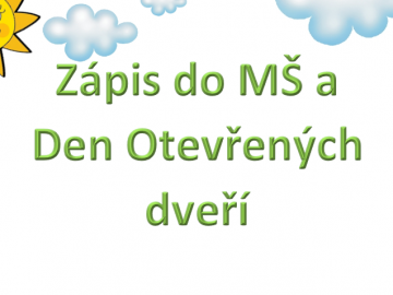 Zápis do MŠ pro školní rok 2025/2026 a Den otevřených dveří